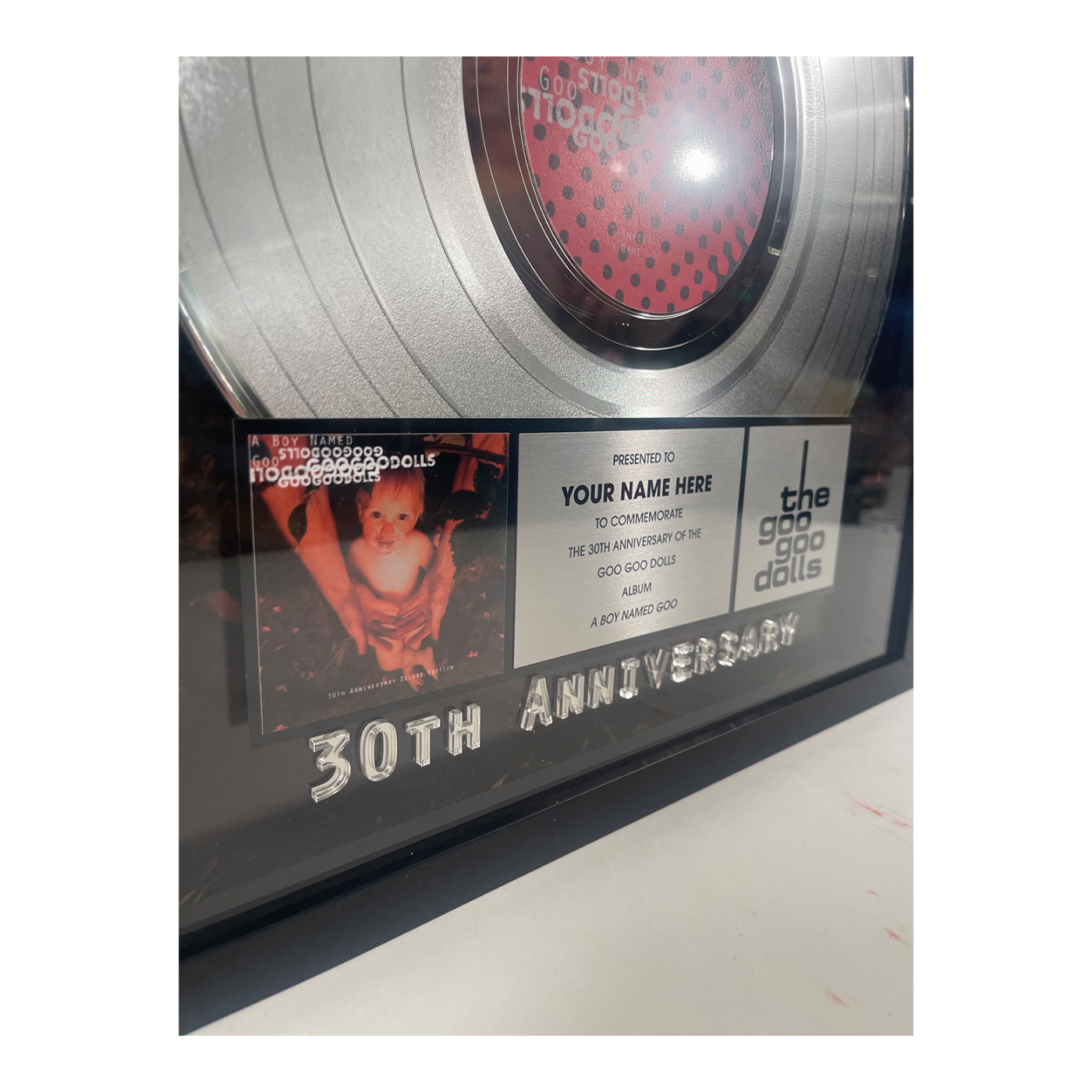 A Boy Named Goo 30th Anniversary Collectors Plaque