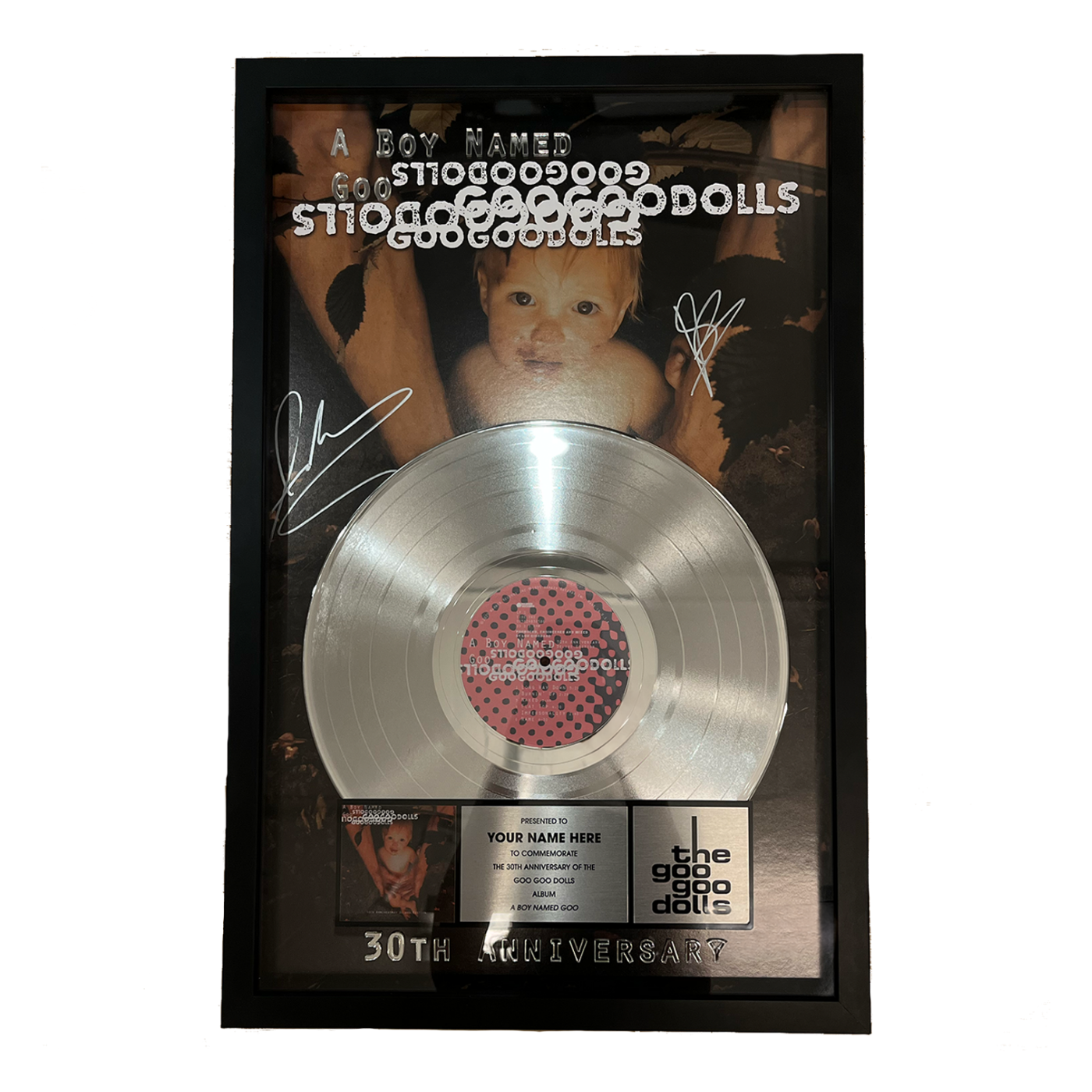 A Boy Named Goo 30th Anniversary Collectors Plaque